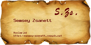 Semsey Zsanett névjegykártya