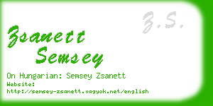 zsanett semsey business card